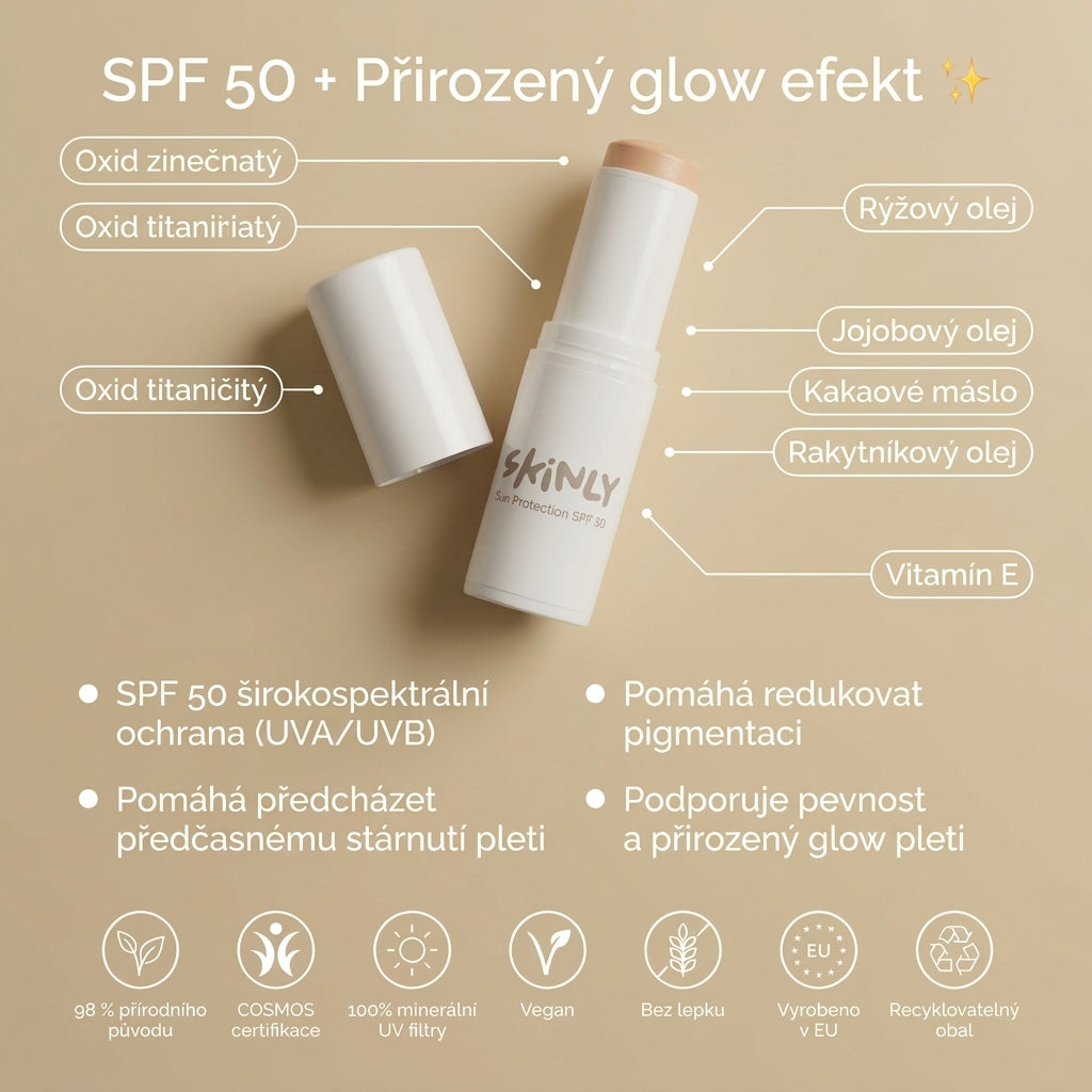 SPF 50 stick s tónováním